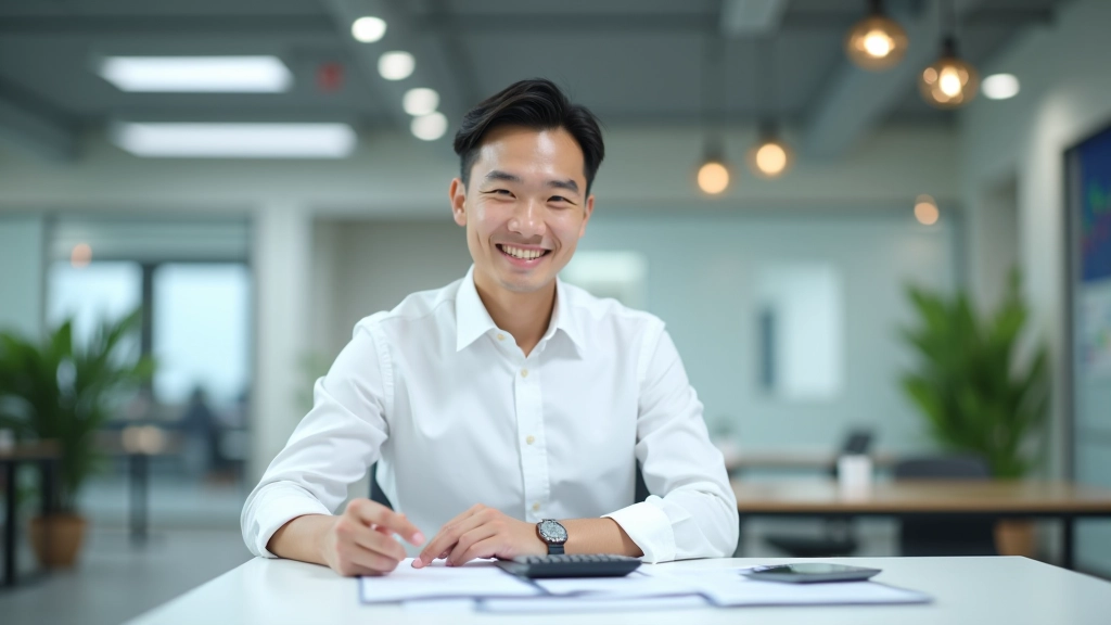 Professional financial planning documents and calculator on a minimalist desk with natural lighting